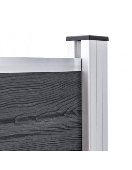 Pali per Recinzione 2 pz in Alluminio 185 cm