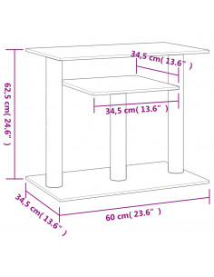 Pali Tiragraffi per Gatti con Piattaforme Grigio Chiaro 62,5 cm