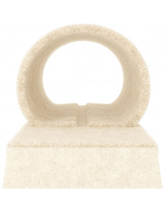 Pali Tiragraffi per Gatti con Tunnel e Scaletta Crema 55,5 cm