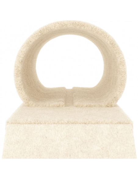 Pali Tiragraffi per Gatti con Tunnel e Scaletta Crema 55,5 cm