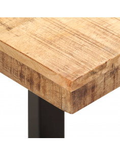 Panca 110 cm in Legno Massello di Mango e Acciaio