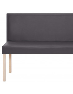 Panca 139,5 cm Grigia in Similpelle