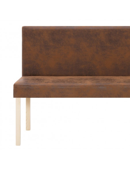 Panca 139,5 cm Marrone in Pelle Scamosciata Artificiale