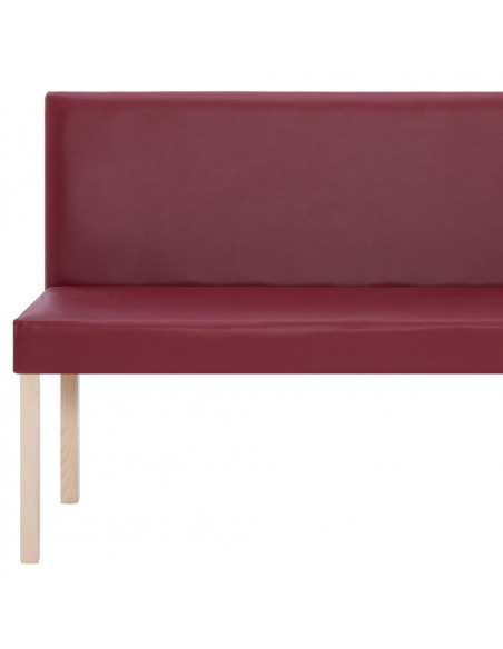 Panca 139,5 cm Rosso Vino in Similpelle