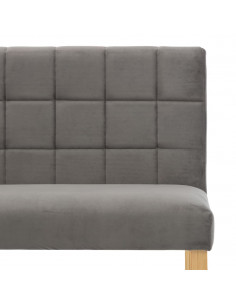 Panca 140 cm Grigia in Velluto