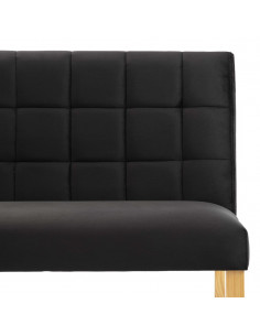 Panca 140 cm Nera in Velluto