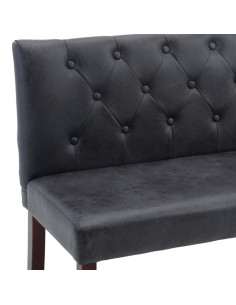 Panca 148,5 cm Grigia in Similpelle Scamosciata