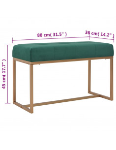 Panca 80 cm in Velluto Verde