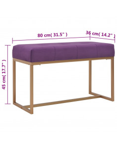 Panca 80 cm in Velluto Viola