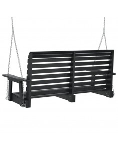 Panca a Dondolo da Giardino Catene in Metallo in Legno di Abete