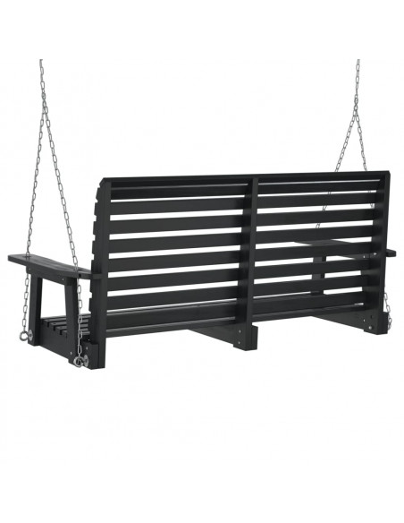 Panca a Dondolo da Giardino Catene in Metallo in Legno di Abete