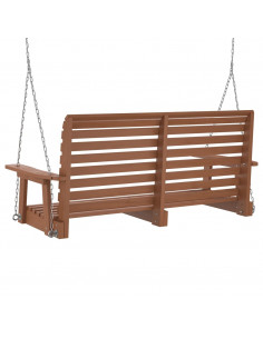 Panca a Dondolo da Giardino Catene in Metallo in Legno di Abete