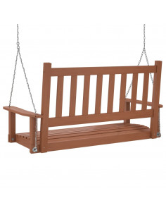 Panca a Dondolo da Giardino Catene in Metallo in Legno di Abete