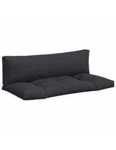 Cuscini per Pallet 2 pz Neri in Tessuto 2