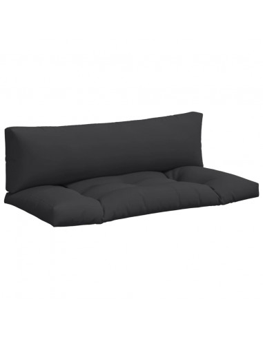Cuscini per Pallet 2 pz Neri in Tessuto