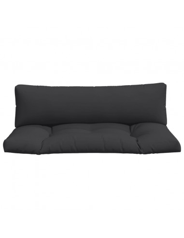 Cuscini per Pallet 2 pz Neri in Tessuto