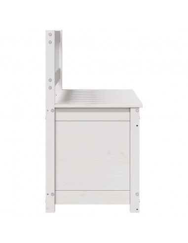 Panca Bianca 110x41x76,5 cm in Legno Massello di Pino