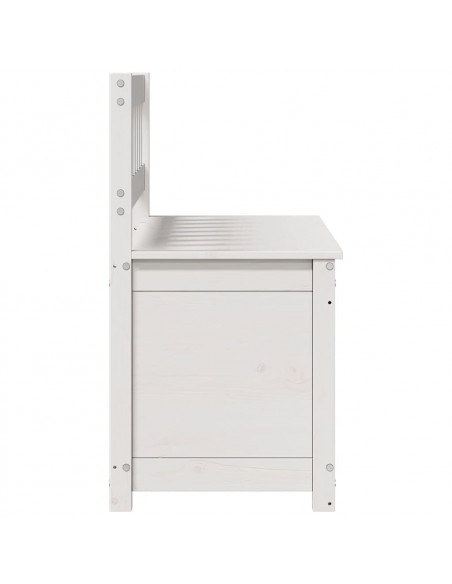Panca Bianca 110x41x76,5 cm in Legno Massello di Pino