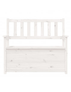 Panca Bianca 112,5x51,5x96,5 cm in Legno Massello di Pino