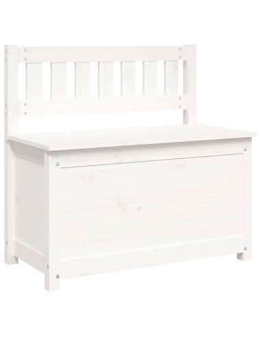Panca Bianca 80x41x77 cm in Legno Massello di Pino