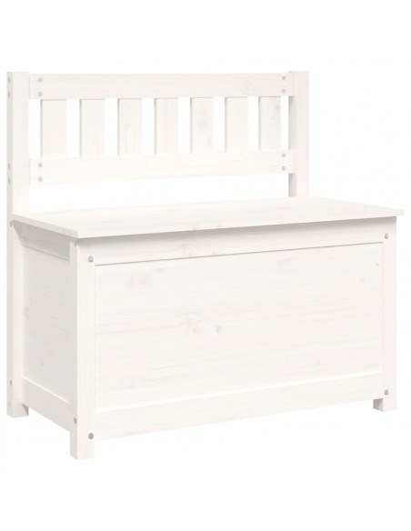 Panca Bianca 80x41x77 cm in Legno Massello di Pino