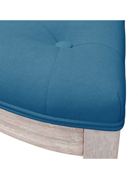 Panca Blu 81,5x41x49 cm in Velluto