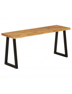 Panca con Bordi Vivi 105 cm in Legno Massello di Acacia
