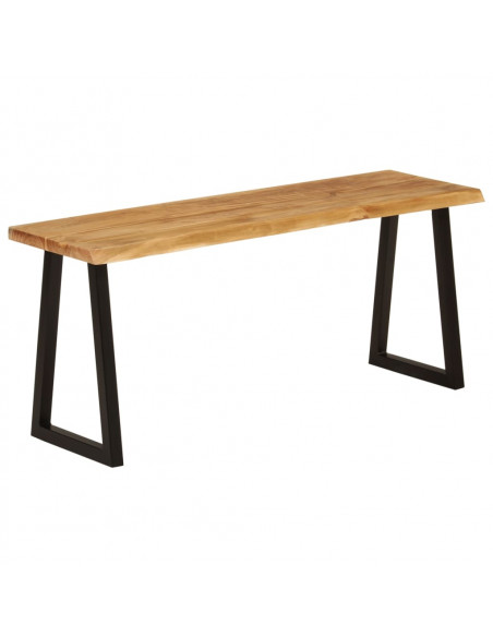 Panca con Bordi Vivi 105 cm in Legno Massello di Acacia
