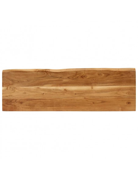 Panca con Bordi Vivi 105 cm in Legno Massello di Acacia