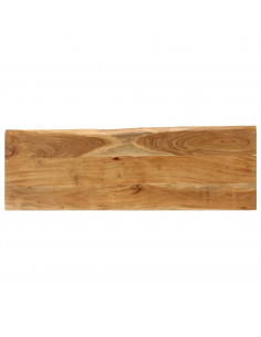 Panca con Bordi Vivi 105 cm in Legno Massello di Acacia