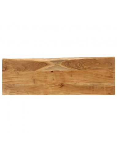 Panca con Bordi Vivi 105 cm in Legno Massello di Acacia