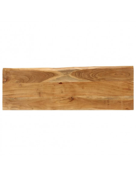 Panca con Bordi Vivi 105 cm in Legno Massello di Acacia