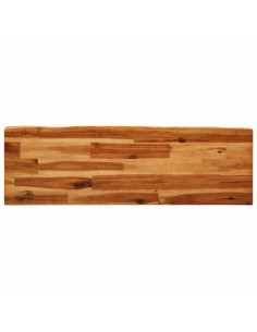 Panca con Bordi Vivi 110 cm in Legno Massello di Acacia