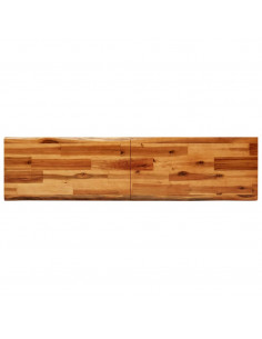 Panca con Bordi Vivi 140 cm in Legno Massello di Acacia