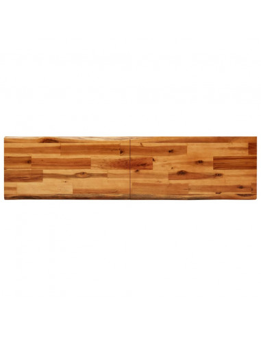 Panca con Bordi Vivi 140 cm in Legno Massello di Acacia