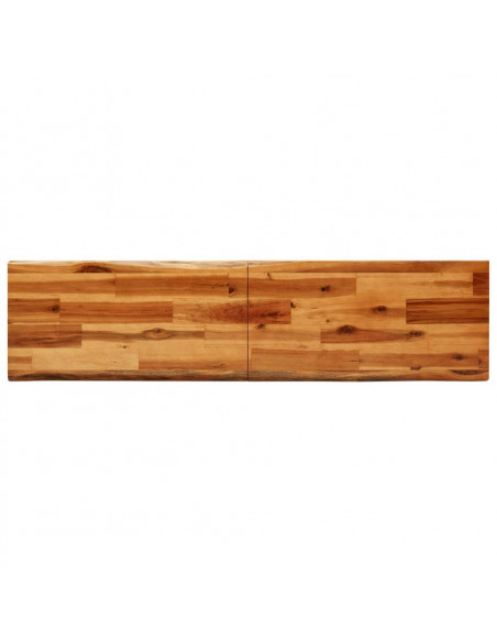 Panca con Bordi Vivi 140 cm in Legno Massello di Acacia