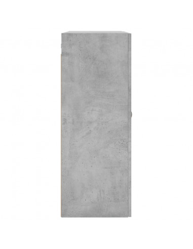 Mobile a Parete Grigio Cemento 69,5x34x90 cm
