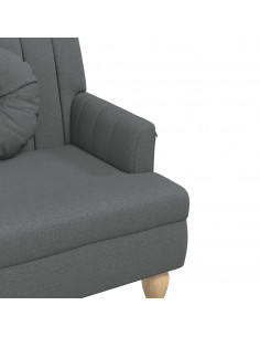 Panca con Cuscini Grigio Scuro 113x64,5x75,5 cm in Tessuto