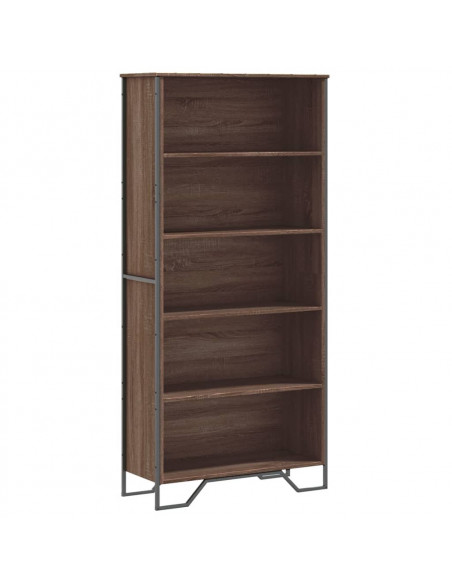 Libreria Rovere Marrone 80x31x169 cm in Truciolato