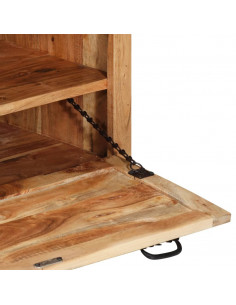 Panca con Scarpiera 85x40x45 cm in Legno Massello di Acacia