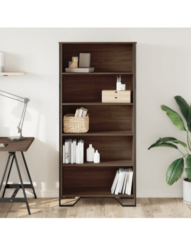 Libreria Rovere Marrone 80x31x169 cm in Truciolato