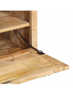 Panca con Scarpiera 85x40x45 cm in Legno Massello di Mango