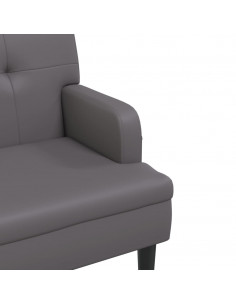 Panca con Schienale Grigia 112x65,5x75 cm in Similpelle