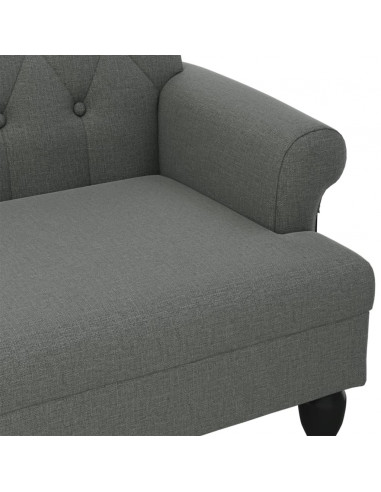 Panca con Schienale Grigio Scuro 120x62x75,5 cm in Tessuto