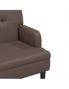 Panca con Schienale Marrone 112x65,5x75 cm in Similpelle