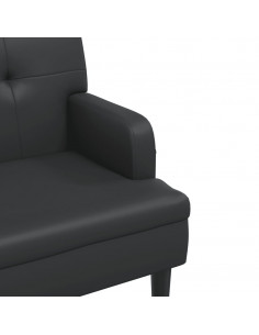 Panca con Schienale Nera 112x65,5x75 cm in Similpelle