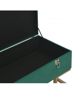 Panca con Vano Portaoggetti 105 cm in Velluto Verde