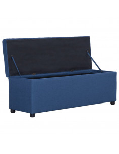 Panca con Vano Portaoggetti 116 cm Blu in Poliestere