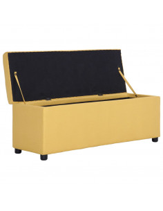 Panca con Vano Portaoggetti 116 cm Gialla in Poliestere