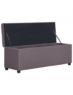 Panca con Vano Portaoggetti 116 cm Grigio Talpa in Poliestere